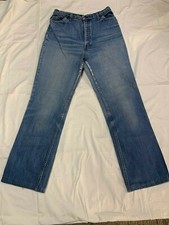 Vintage Faded Levis Orange Tab Jeans BOHO Hippy 29 x 31 USA 1970s Patched Women