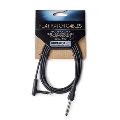 RockBoard Flat Looper / Switcher Connector Cable, 100 cm, angle-straight 1/4'' TS