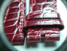 Genuine NEW Chopard Wrist Watch Band, SHORT, 18/16mm Alligator Burgundy, NEW