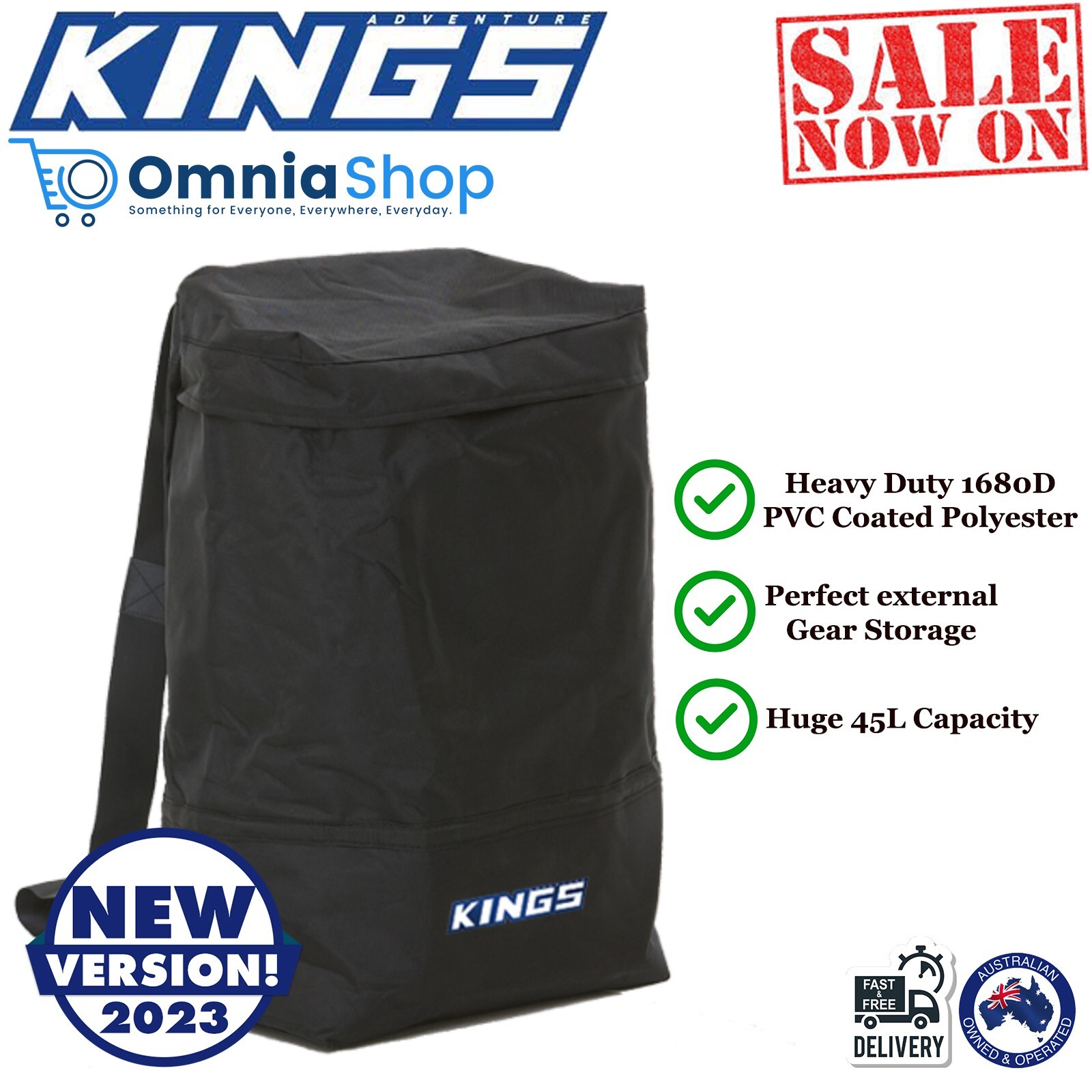 Kings Dirty Gear Bag 45L Spare Wheel Rubbish Bag 4WD Bin Car Rear Tire