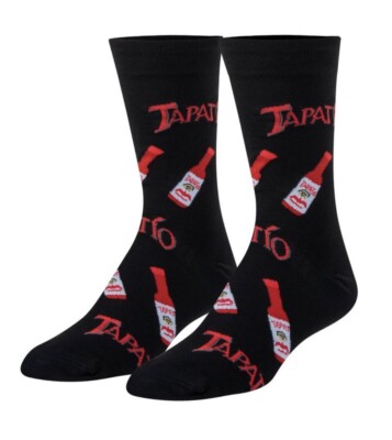 New Tapatio Hot Sauce Salsa Picante Novelty Funny Crew Foodie Socks Mens 6-12