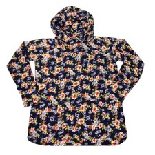 Lularoe Amber Hoodie Black Background Floral Fall Print 3XL