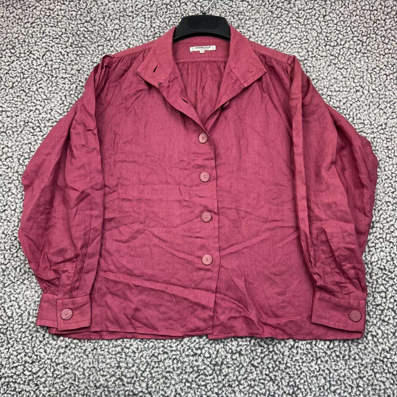 Camicia Saint Laurent vintage donna 38 bottoni manica lunga made in France Parigi