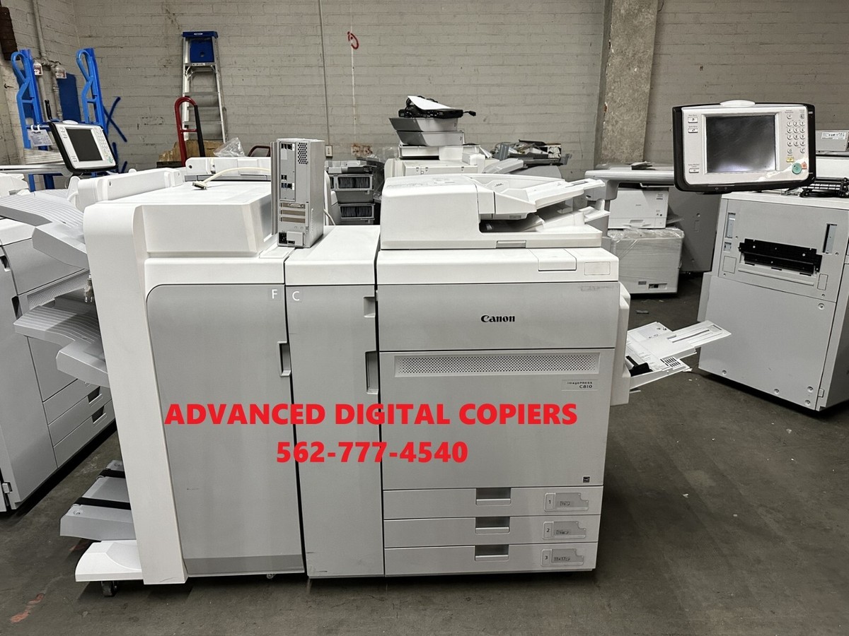 CANON IMAGEPRESS C810 COLOR COPIER, FIN, SERVER FIERY, LOW METER