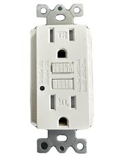 Bulk 3 Pack GFCI Duplex Receptacle Tamper Resistant Outlet White 20 AMP