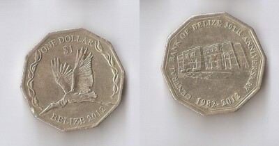 Belize 1 dollar 2012 Central Bank of Belize 30-th Anniversary