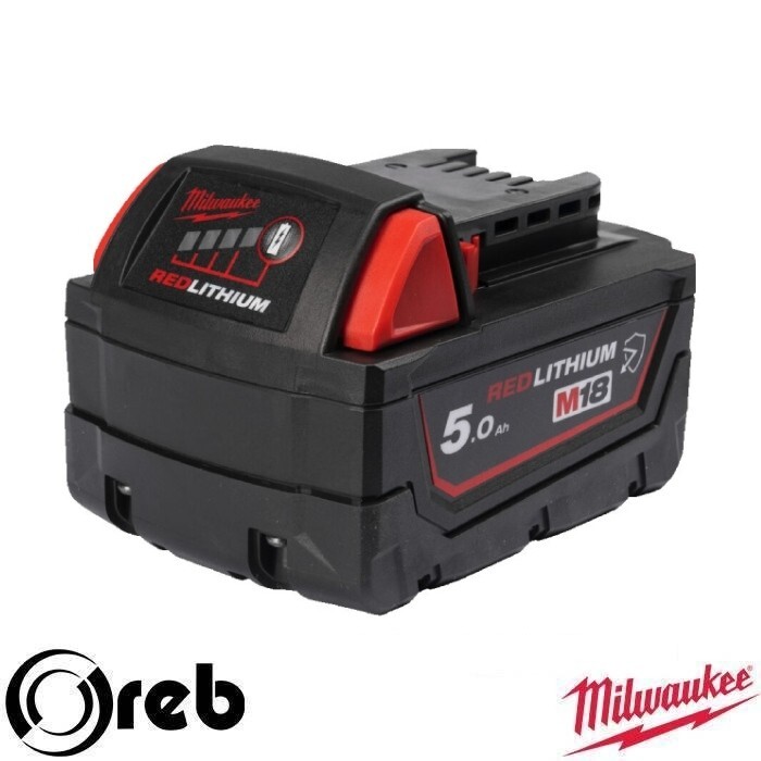 Batteria M18 B5-CR 5Ah Milwaukee 4932479265 Resistente Agli Agenti Chimici