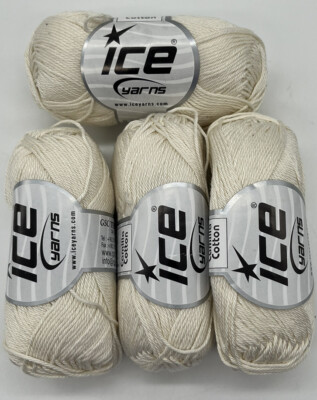 Camilla Cotton Yarn  ''Off White'' 4 Skeins #592