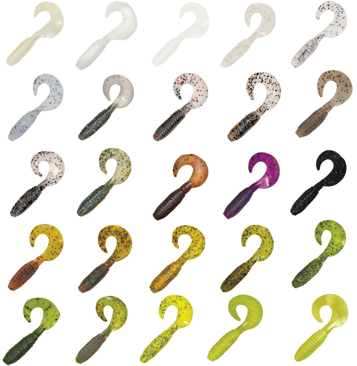 Kalin's Lunker Grub Soft Bait - Chartreuse Hologram, 2 Inch, 10 Pack (For Panfish & Bass)