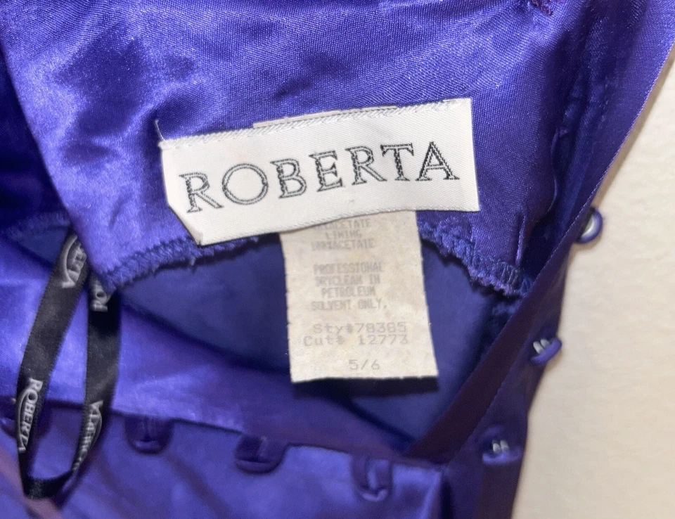 Vintage Roberta Long Purple Dress size Small for Prom, Dance, Ball, Formal Event - Image 4 of 4