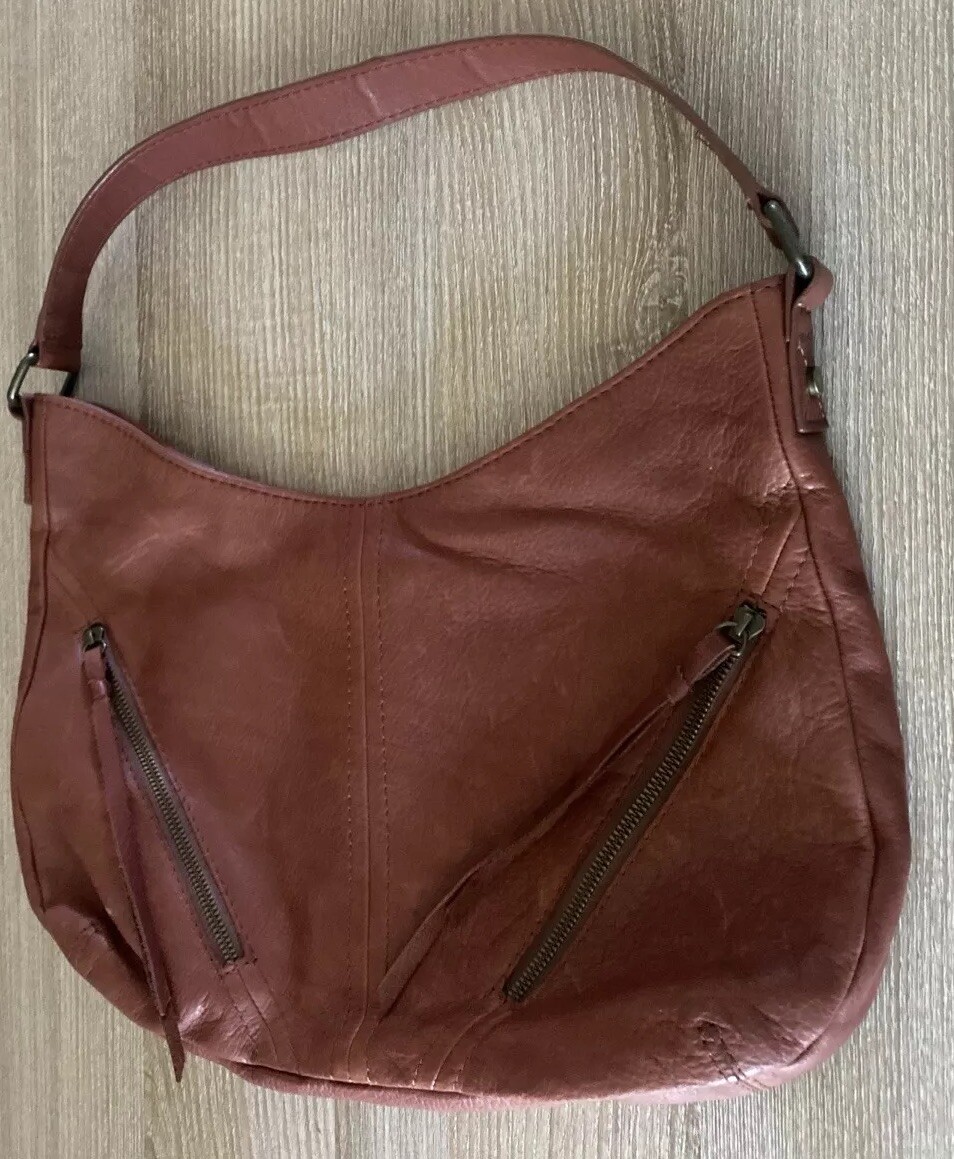 American leather brown saddle bag purse 15” x 10”