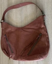American leather brown saddle bag purse 15” x 10”