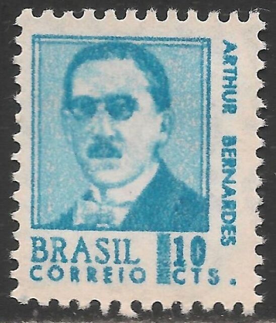 Brazil #1063 (A563) VF MINT VLH - 1967 10c Brazilian President Arthur Bernardes