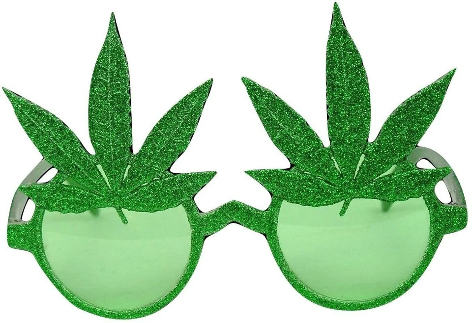 Forum Novelties Party Supplies Unisex-Adults Cannabis Glasses, Green, Standard - Image 2 of 2
