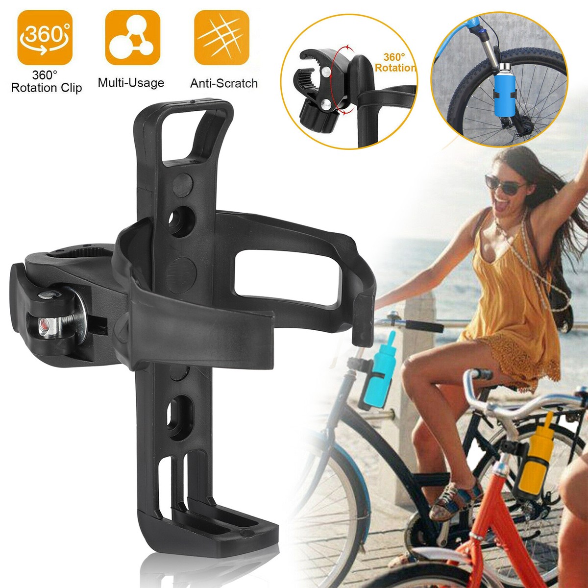 Bike Cup Holder Cycling Beverage Water Bottle Cage Mount Drink Bicycle Handlebar eBay