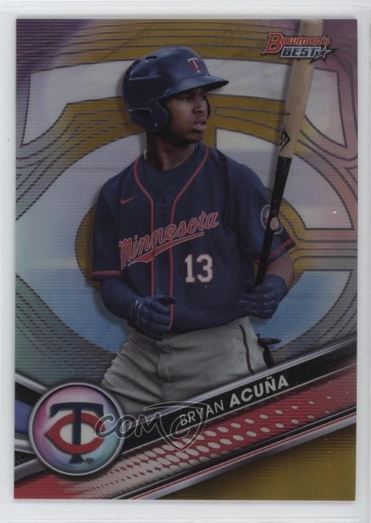 2022 Bowman's Best Top Prospects Gold Refractor 28/50 Bryan Acuna Acuña 2o0