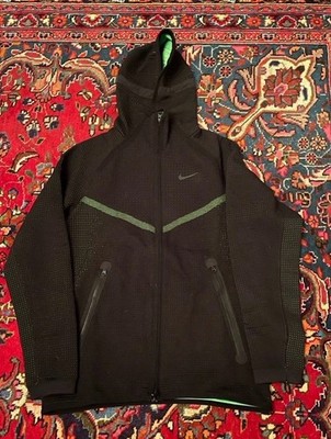 Men s Black and Green Nike Tech Pack Hoodie Size Small