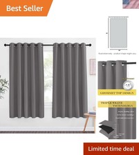 Grommet Blackout Curtain 66 x 66 - Thermal Insulated Noise Reducing Elegance