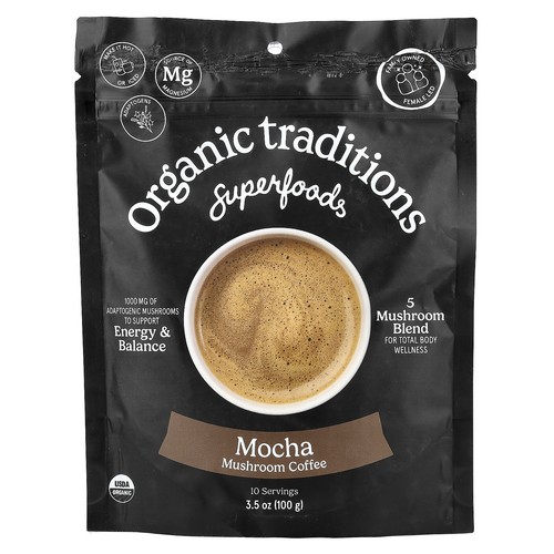 Superfoods, Mushroom Coffee, Mocha, 3.5 oz (100 g)