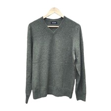 Naadam Green Cashmere V Neck Sweater Long Sleeve Pullover Mens Size Large Soft