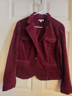 Architect burgandy corduroy  suit jacket and pencil skirt, size 4, medium, EUC