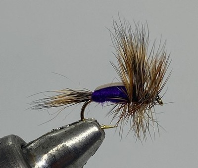 One Dozen (12) - Humpy - Purple - Dry Fly