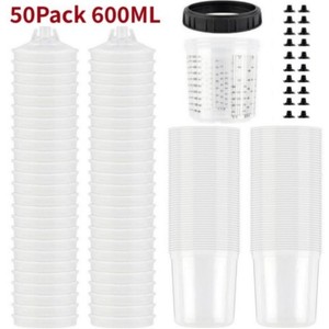 Master Paint System MPS Disposable Paint Spray Gun Cup Liners and Lid