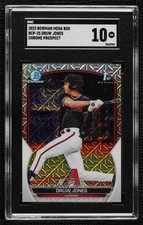 2023 Bowman Chrome Prospects Mega Box Mojo Refractor Druw Jones SGC 10 GEM 10hu
