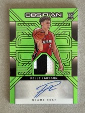 PELLE LARSSON 2024-25 OBSIDIAN RPA  PATCH AUTO GREEN FLOOD RC #'d 25/25 BOOKEND!