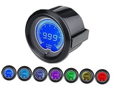 Black 7 Color LED Display Elec 0-9999 RPM Tachometer Tacho 7 Color Tacho Gauge