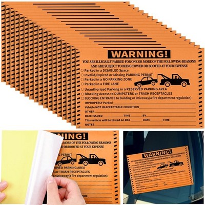 200 Pcs No Parking Violation Stickers - Tow Away Warning Labels for Cars, Trucks