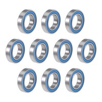 10X Rillenkugellager Doppelt Abgedichtete 6801-2RS 12X21X5Mm Blau Abdeckung P6