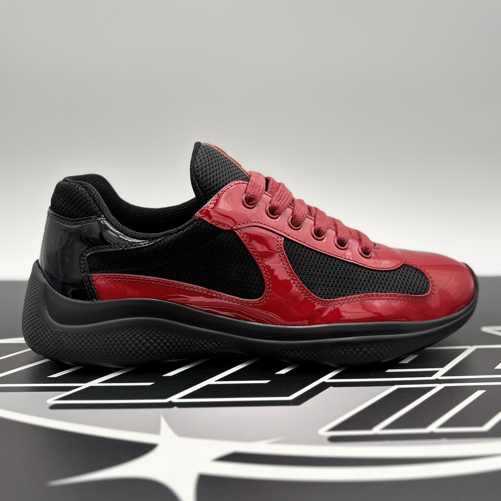 Size 6.5 UK (7.5 US) - Prada America Cup ' Black Red ' | GREAT CONDITION! thumbnail 2