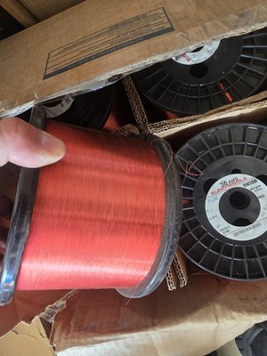 ELEKTRISOLA PN155 Magnet Wire Red 36AWG Copper 4 Spools 43lbs Polysol-N 155 NEW