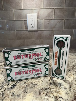 Euthymol Whitening Toothpaste and Squeezer Bundle