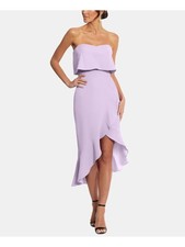 XSCAPE Womens Purple Mermaid-style Hem Sleeveless Midi Dress 12