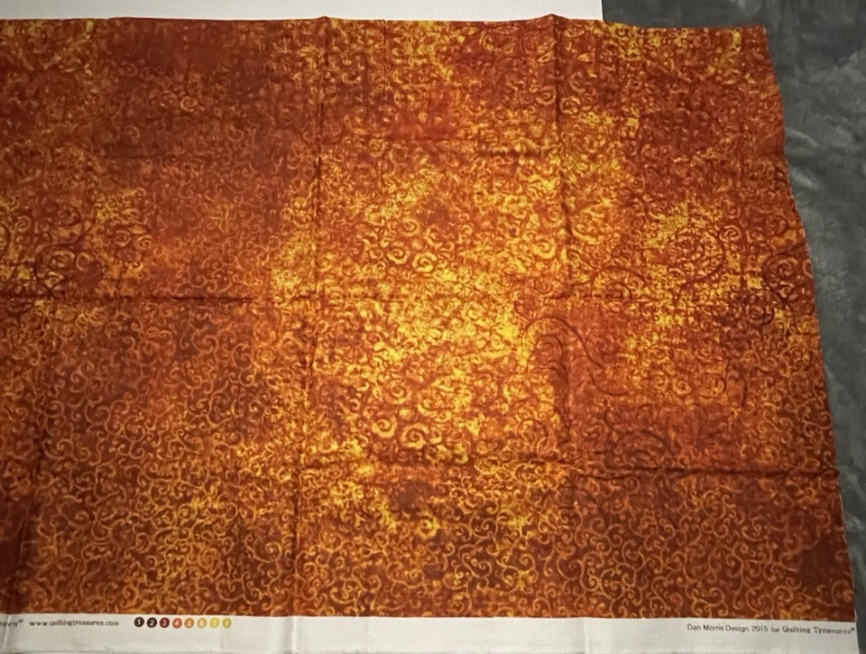 Dan Morris Designs Quilting Treasures 2015 Brow and Yellow 32 Inches x 42 Inches - Image 2 of 4