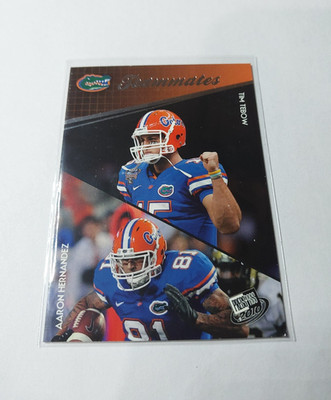 Tim Tebow Aaron Hernandez 2010 Press Pass Teammates Florida Gators #94