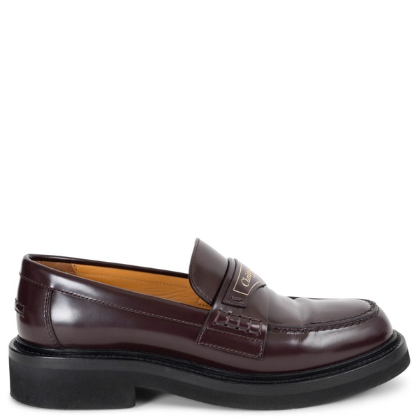 72805 authentische Christian Dior tiefe Amarant marron Leder JUNGEN Halbschuhe Schuhe 35,5 36