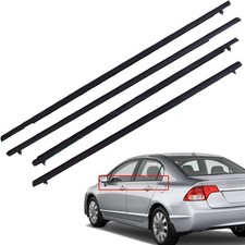 4PCS Outside Window Moulding Weatherstrip Seal Belt Replacement for Civic 200...