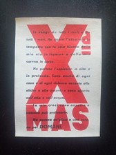 Volantino originale X Mas Io vengo da tutti ... Repubblica Sociale RSI WW2 WWII