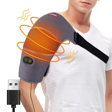 Shoulder Heating Pad Massager for Rotator Cuff Upper Arm Pain Relief, USB Pow...