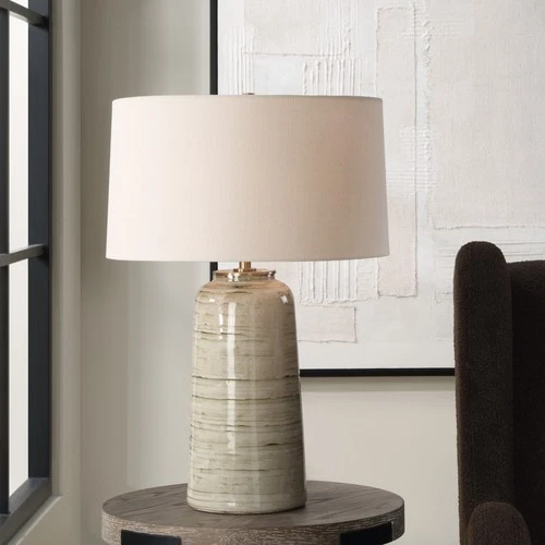 Uttermost 30412 Strata 27" Tall Buffet Table Lamp - Tan Glaze - Picture 5 of 5