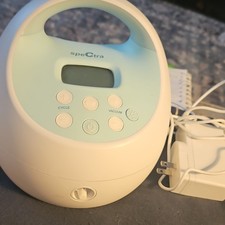 Spectra S1 Plus Electric Breast Pump White/Blue Rechargeable Digital w/ AC