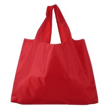 Washable Shopping Bags with Handles Bulk Foldable Grocery Bags Red L