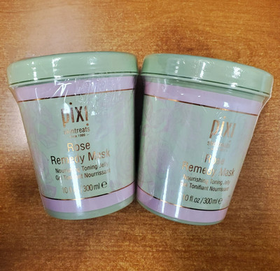 2 Pack: Pixi Skintreats Rose Remedy Mask 10 oz. ea. Nourishing Toning Jelly E2D