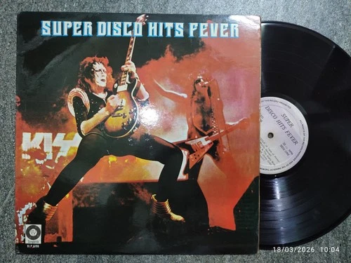 KISS Ace Frehley on cover Malaysia Super Disco Hits Fever LP unique cover label