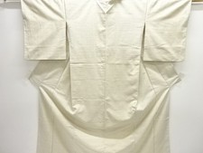 7625055: JAPANESE KIMONO / ANTIQUE KIMONO / SILK / TSUMUGI / WOVEN CROSS KASURI