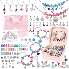 ELLENER Charm Bracelet Jewelry Making Kit - A Perfect Birthday Holiday Gift for