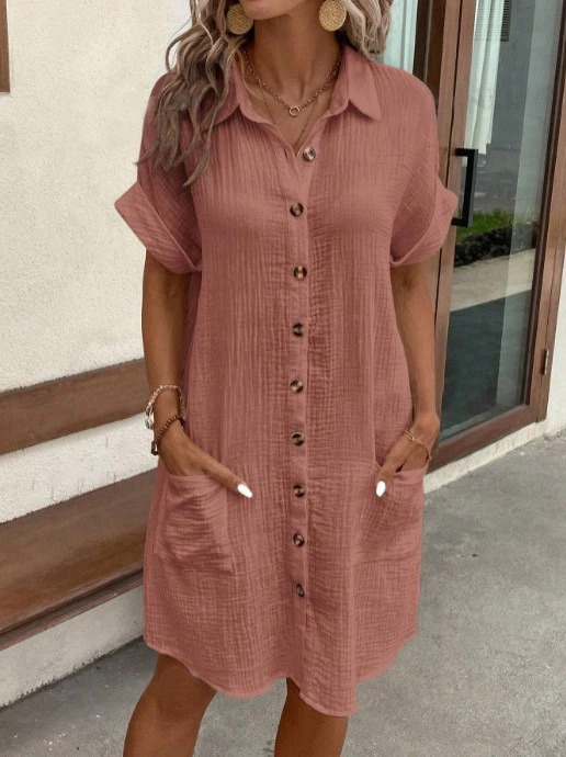 OFF WHITE Camicie donna lino cotone manica corta abito abbottonato abiti casual taglie forti